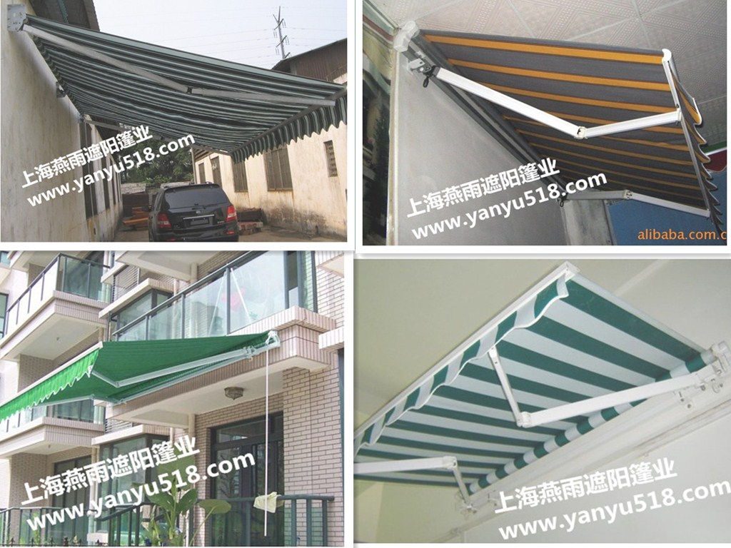 户外阳台伸缩雨棚 铝合金伸缩遮阳棚 门头遮阳篷 铝合金汽车停车棚高清图片